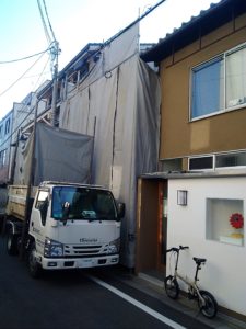 木造住宅解体工事の様子01